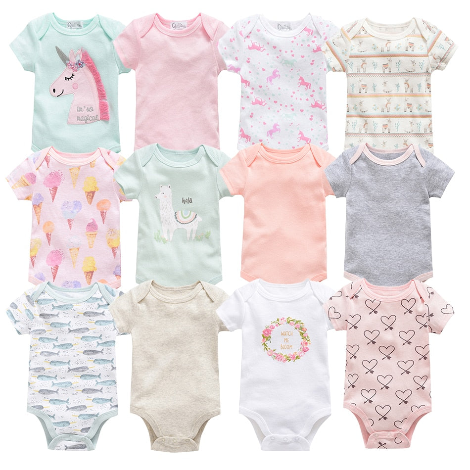 Baby onesies three-piece suit new cotton short-sleeved sweater